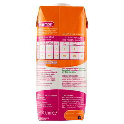 Plasmon Nutri-Uno Latte Liquido Stage 1, 12 Confezioni x 500 ml –