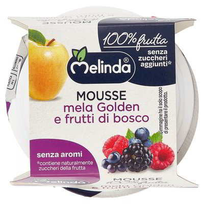 Mousse 100% Mela E Frutti Di Bosco Melinda g 100x2